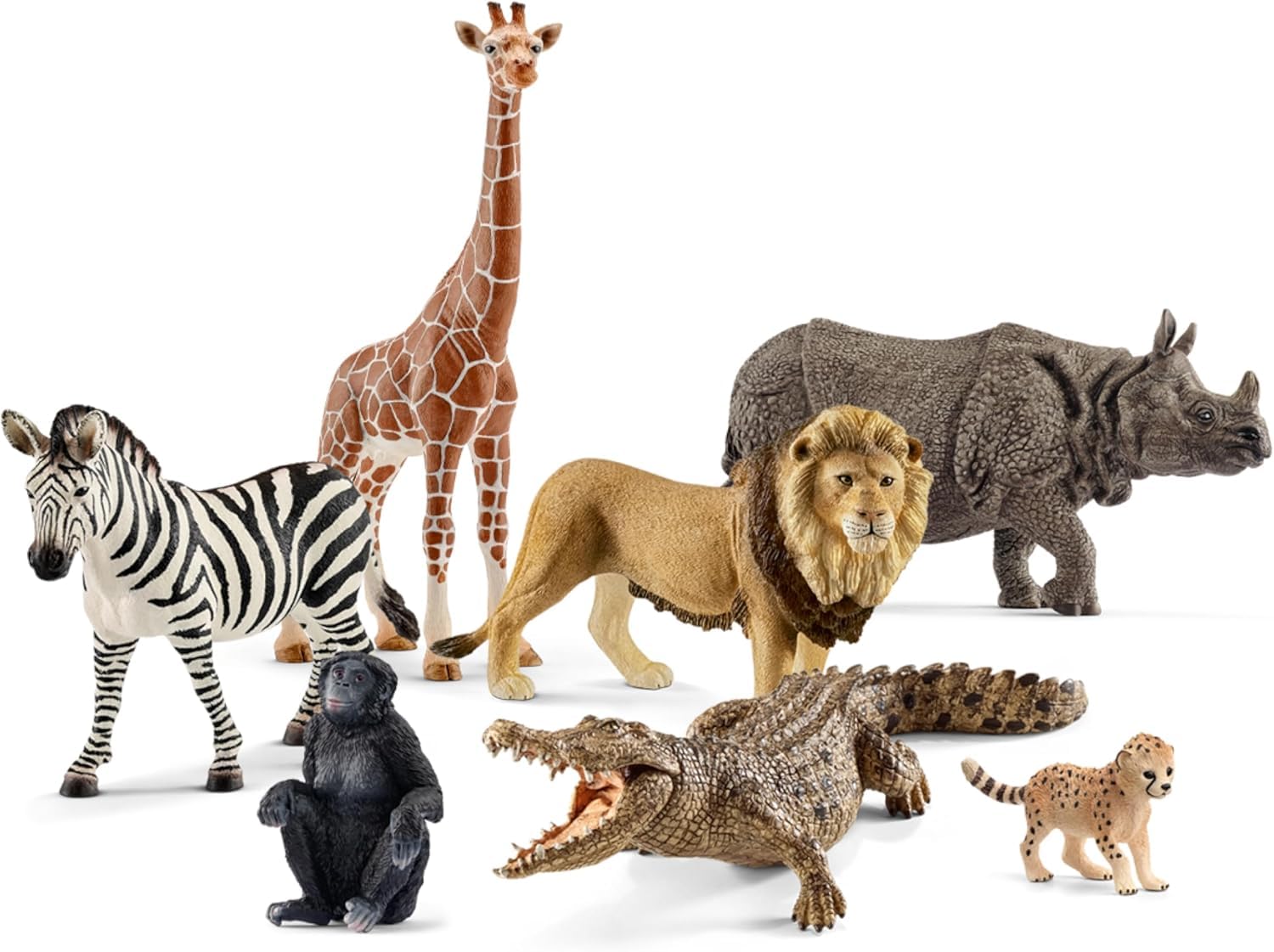 Amazon.com: Schleich Wild Life - 7PC Savannah Animal Toy Bundle